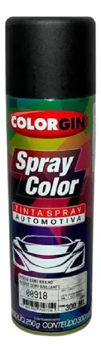 spray preto semi brilho - colorgin