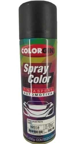 spray preto fosco - colorgin