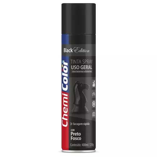 spray preto fosco - chemi color